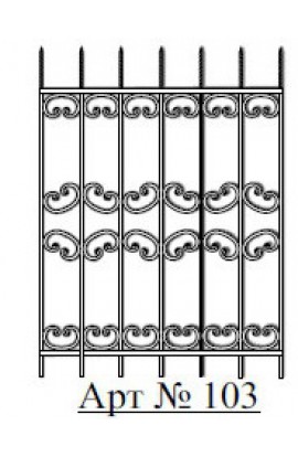 Решетка стальная Святогор для окон арт. 103 